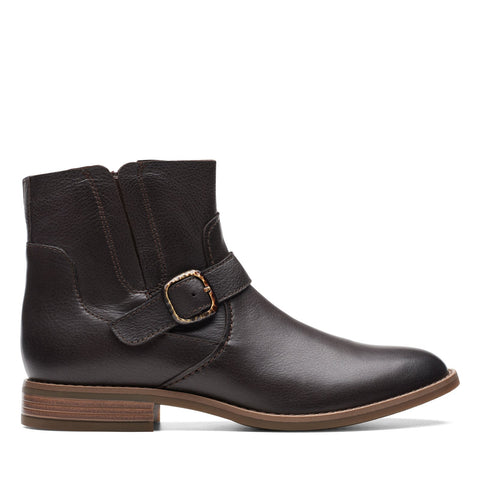 Clarks Camzin Loop 26174151 Womens Brown Leather Ankle & Booties Boots