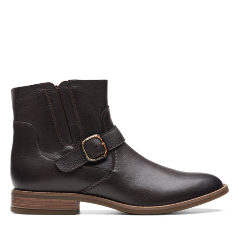 Clarks Camzin Loop 26174151 Womens Brown Wide Leather Ankle & Booties Boots