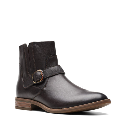 Clarks Camzin Loop 26174151 Womens Brown Leather Ankle & Booties Boots