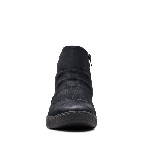 Clarks Caroline Derby 26174158 Womens Black Suede Ankle & Booties Boots