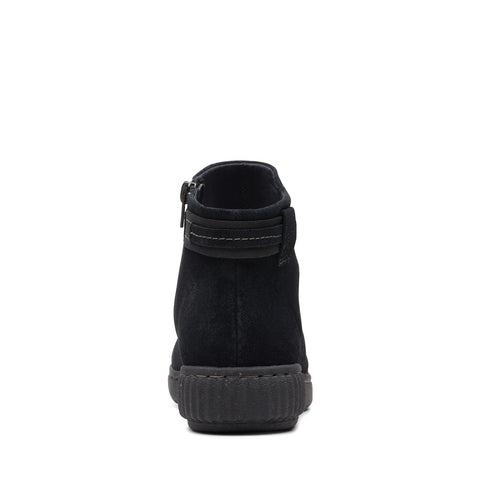 Clarks Caroline Derby 26174158 Womens Black Suede Ankle & Booties Boots