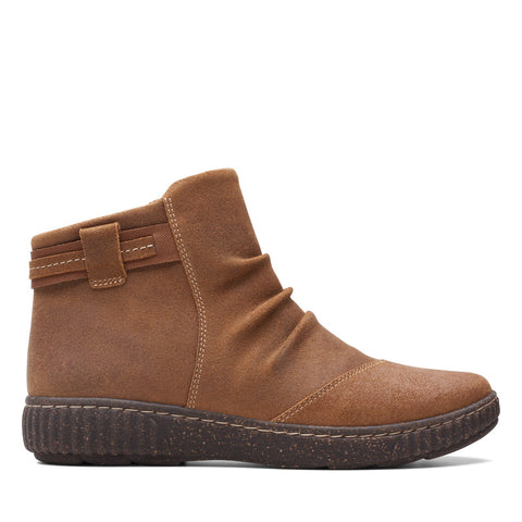 Clarks Caroline Derby 26174160 Womens Brown Wide Suede Ankle & Booties Boots