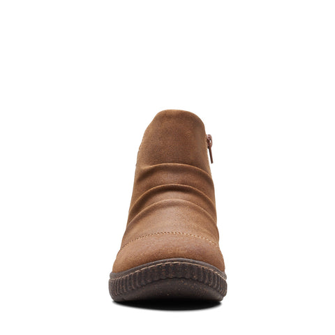 Clarks Caroline Derby 26174160 Womens Brown Wide Suede Ankle & Booties Boots