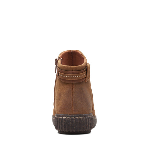 Clarks Caroline Derby 26174160 Womens Brown Wide Suede Ankle & Booties Boots