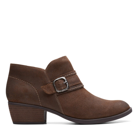 Clarks Charlten Bay 26174179 Womens Brown Suede Ankle & Booties Boots