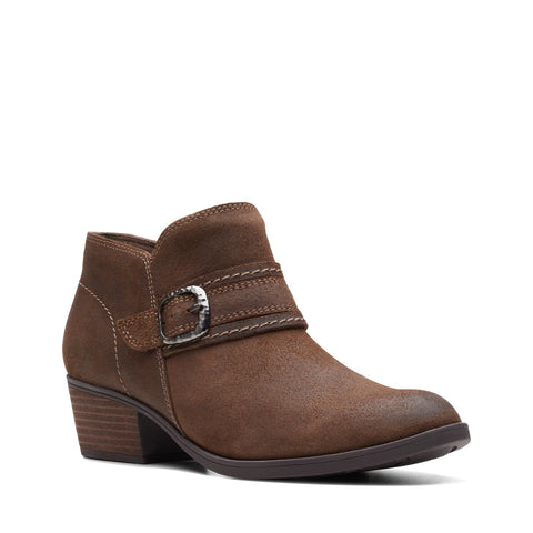 Clarks Charlten Bay 26174179 Womens Brown Suede Ankle & Booties Boots
