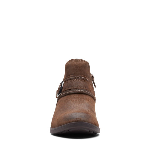 Clarks Charlten Bay 26174179 Womens Brown Suede Ankle & Booties Boots