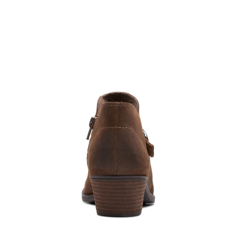 Clarks Charlten Bay 26174179 Womens Brown Suede Ankle & Booties Boots