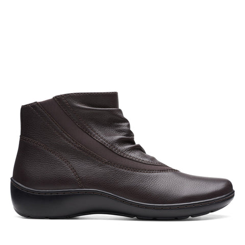Clarks Cora Derby 26174191 Womens Brown Leather Zipper Ankle & Booties Boots