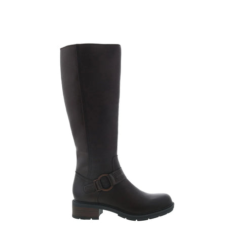 Clarks Hearth Rae 26174242 Womens Brown Leather Zipper Knee High Boots