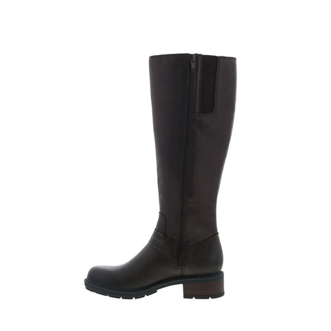 Clarks Hearth Rae 26174242 Womens Brown Leather Zipper Knee High Boots