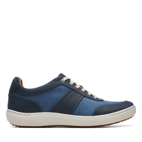 Clarks Nalle Fern 26174377 Womens Blue Leather Lifestyle Sneakers Shoes