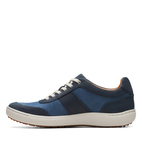 Clarks Nalle Fern 26174377 Womens Blue Leather Lifestyle Sneakers Shoes