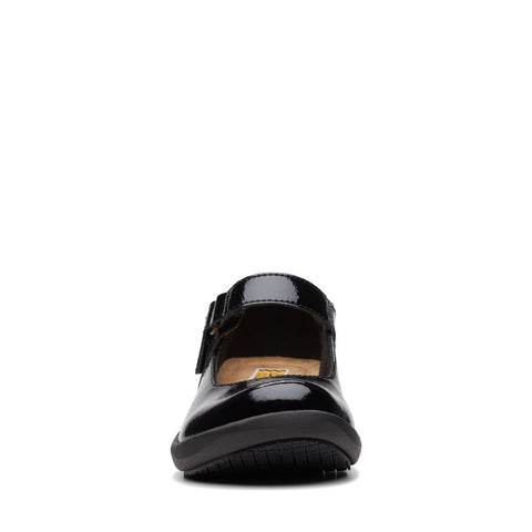 Clarks Talene Ave Slip Resistant 26174442 Womens Black Mary Jane Flats Shoes