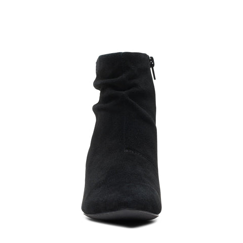 Clarks Teresa Skip 26174445 Womens Black Suede Zipper Ankle & Booties Boots