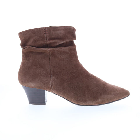 Clarks Teresa Skip 26174446 Womens Brown Wide Suede Ankle & Booties Boots