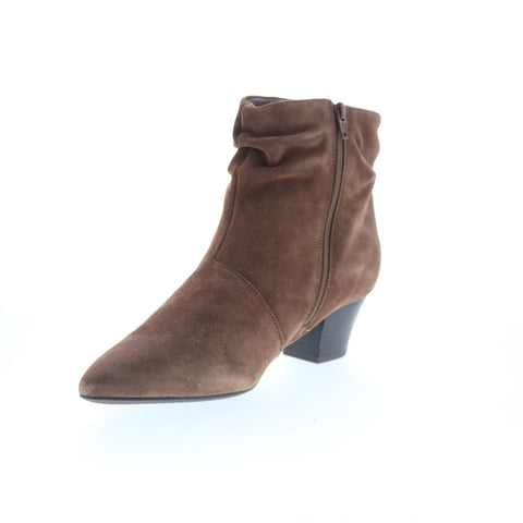 Clarks Teresa Skip 26174446 Womens Brown Wide Suede Ankle & Booties Boots