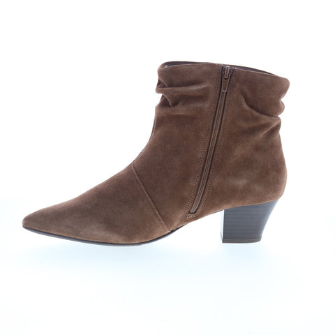 Clarks Teresa Skip 26174446 Womens Brown Wide Suede Ankle & Booties Boots