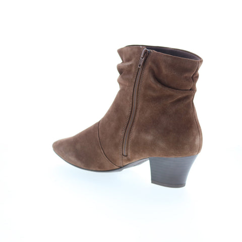 Clarks Teresa Skip 26174446 Womens Brown Suede Zipper Ankle & Booties Boots