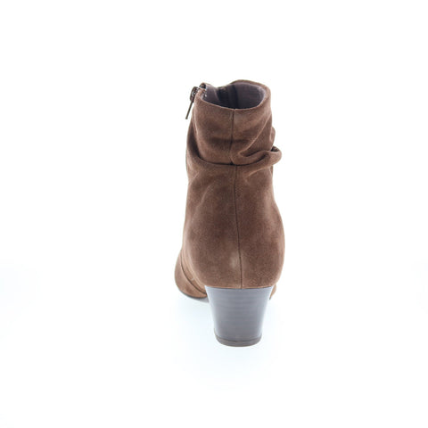 Clarks Teresa Skip 26174446 Womens Brown Wide Suede Ankle & Booties Boots