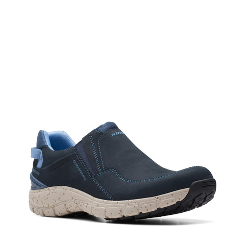 Clarks Wave Plateau AP 26174450 Womens Blue Wide Lifestyle Sneakers Shoes