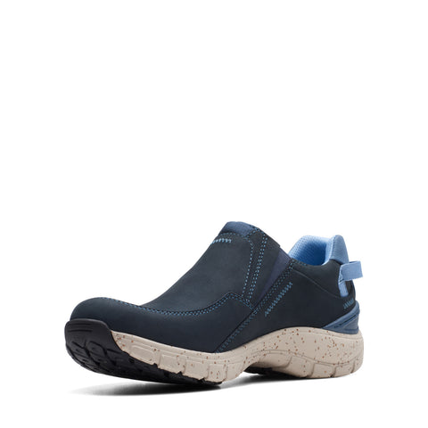 Clarks Wave Plateau AP 26174450 Womens Blue Wide Lifestyle Sneakers Shoes