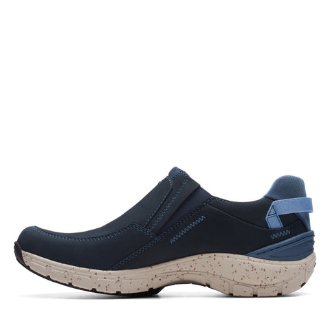 Clarks Wave Plateau AP 26174450 Womens Blue Wide Lifestyle Sneakers Shoes