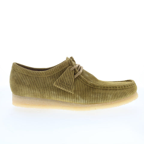 Clarks Wallabee 26174514 Mens Green Suede Low Top Casual Oxfords Shoes