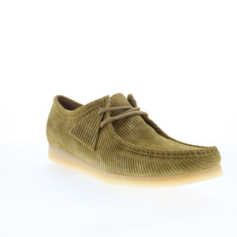 Clarks Wallabee 26174514 Mens Green Suede Low Top Casual Oxfords Shoes