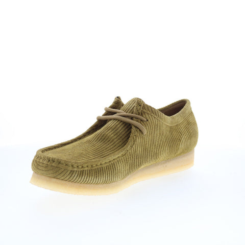 Clarks Wallabee 26174514 Mens Green Suede Low Top Casual Oxfords Shoes
