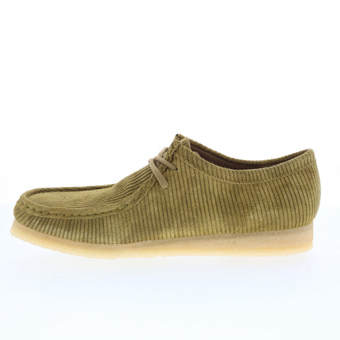 Clarks Wallabee 26174514 Mens Green Suede Low Top Casual Oxfords Shoes