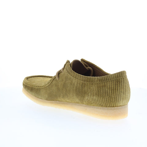 Clarks Wallabee 26174514 Mens Green Suede Low Top Casual Oxfords Shoes