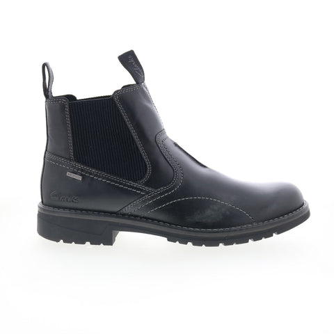 Clarks Morris Easy 26174562 Mens Black Leather Slip On Chelsea Boots 
