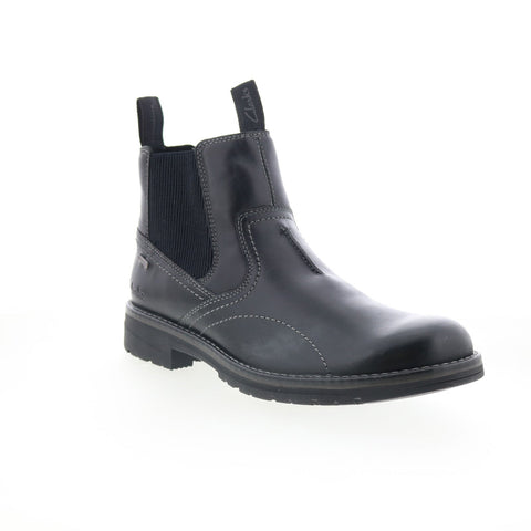 Clarks Morris Easy 26174562 Mens Black Leather Slip On Chelsea Boots 