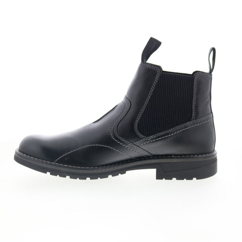 Clarks Morris Easy 26174562 Mens Black Leather Slip On Chelsea Boots 