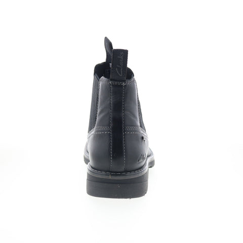 Clarks Morris Easy 26174562 Mens Black Leather Slip On Chelsea Boots 
