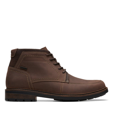 Clarks Un Shire HI WP 26174583 Mens Brown Wide Leather Casual Dress Boots