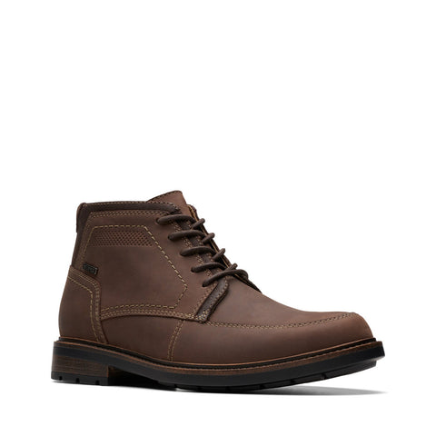 Clarks Un Shire HI WP 26174583 Mens Brown Wide Leather Casual Dress Boots