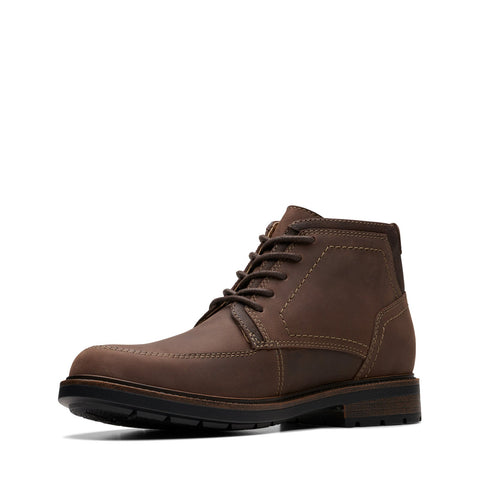 Clarks Un Shire HI WP 26174583 Mens Brown Wide Leather Casual Dress Boots