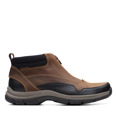 Clarks Walpath Zip 26174620 Mens Brown Wide Leather Casual Dress Boots