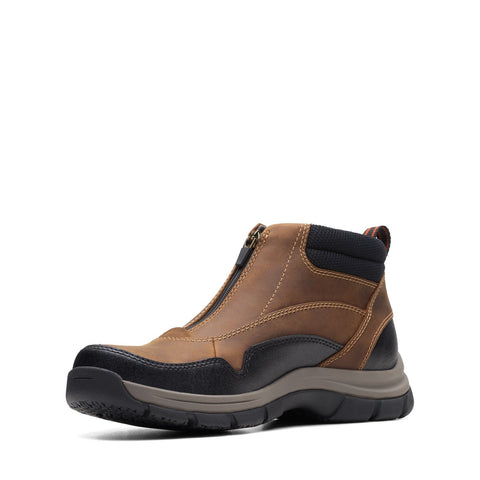 Clarks Walpath Zip 26174620 Mens Brown Wide Leather Casual Dress Boots