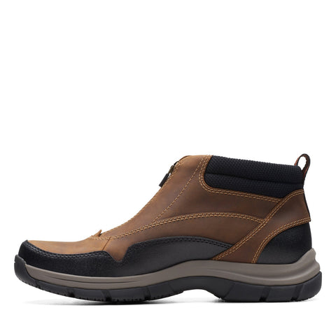 Clarks Walpath Zip 26174620 Mens Brown Wide Leather Casual Dress Boots