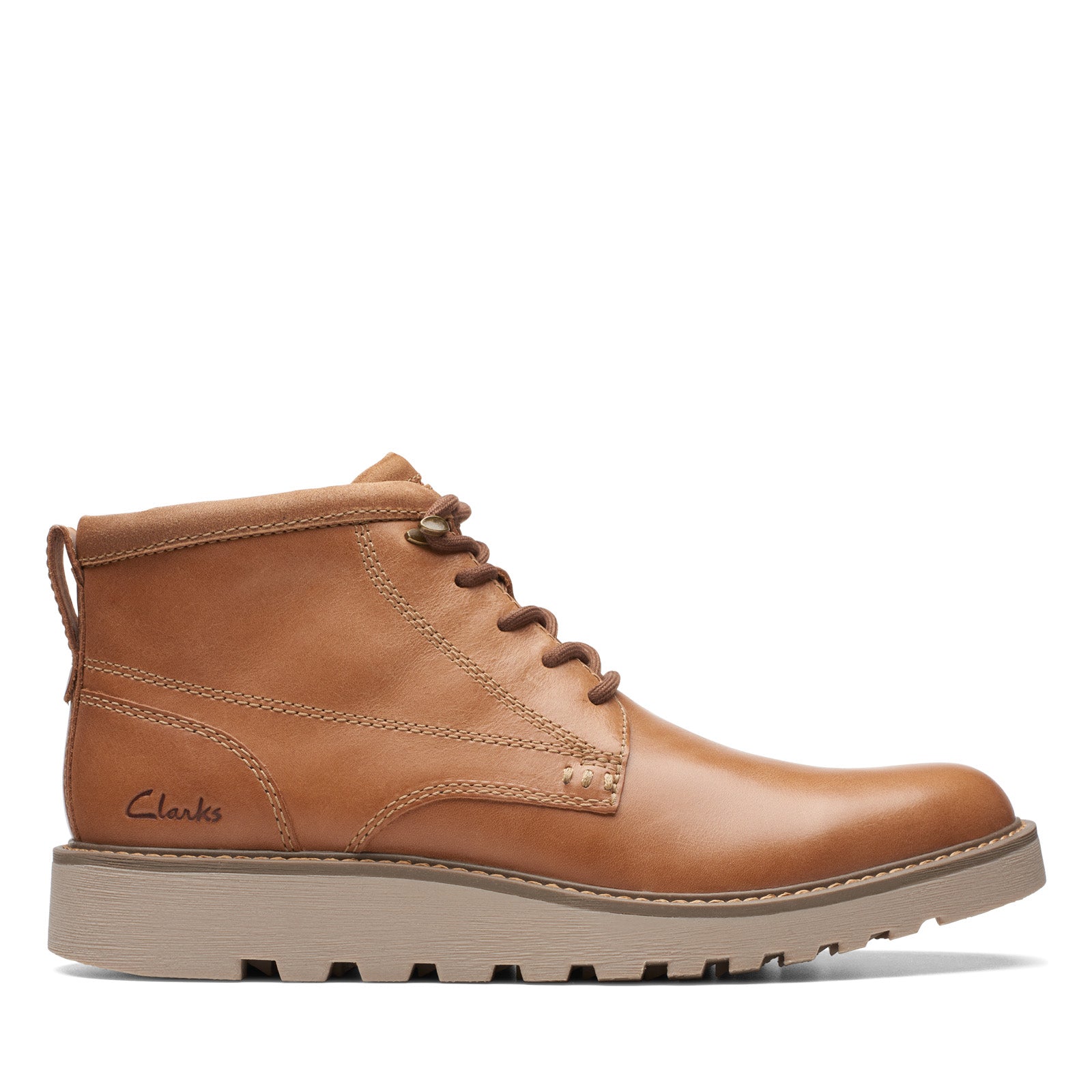 Clarks Barnes Lace 26174636 Mens Brown Leather Lace Up 