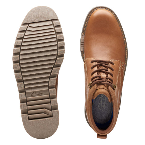 Clarks Barnes Lace 26174636 Mens Brown Leather Lace Up Chukkas Boots 