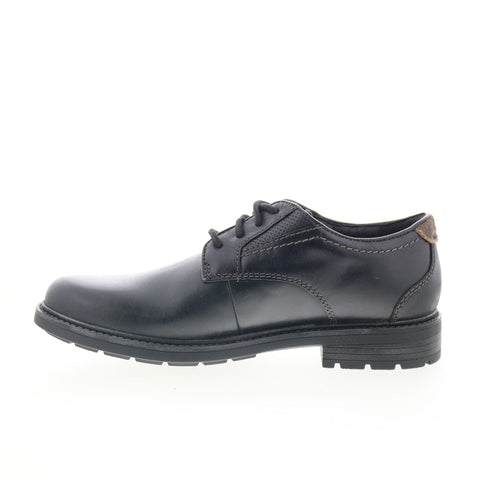 Clarks Un Shire Low 26174652 Mens Black Oxfords & Lace Ups Plain Toe Shoes 
