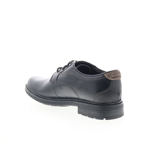 Clarks Un Shire Low 26174652 Mens Black Oxfords & Lace Ups Plain Toe Shoes 