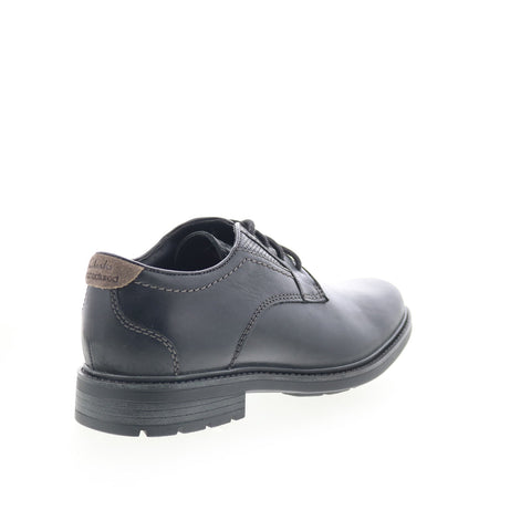 Clarks Un Shire Low Mens Black Wide Oxfords & Lace Ups Plain Toe Shoes 