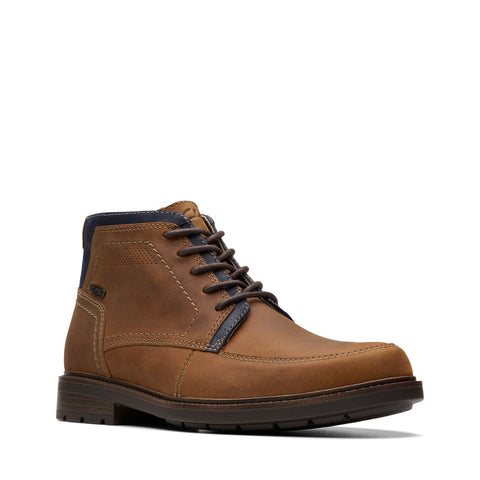 Clarks Un Shire HI WP 26174656 Mens Brown Leather Casual Dress Boots