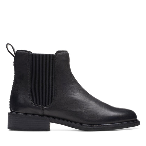 Clarks Cologne Arlo 2 26174767 Womens Black Wide Leather Chelsea Boots