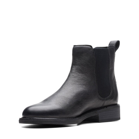 Clarks Cologne Arlo 2 26174767 Womens Black Leather Slip On Chelsea Boots